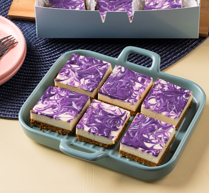 Kitchen Angel No Bake Ube Cheesecake Bars